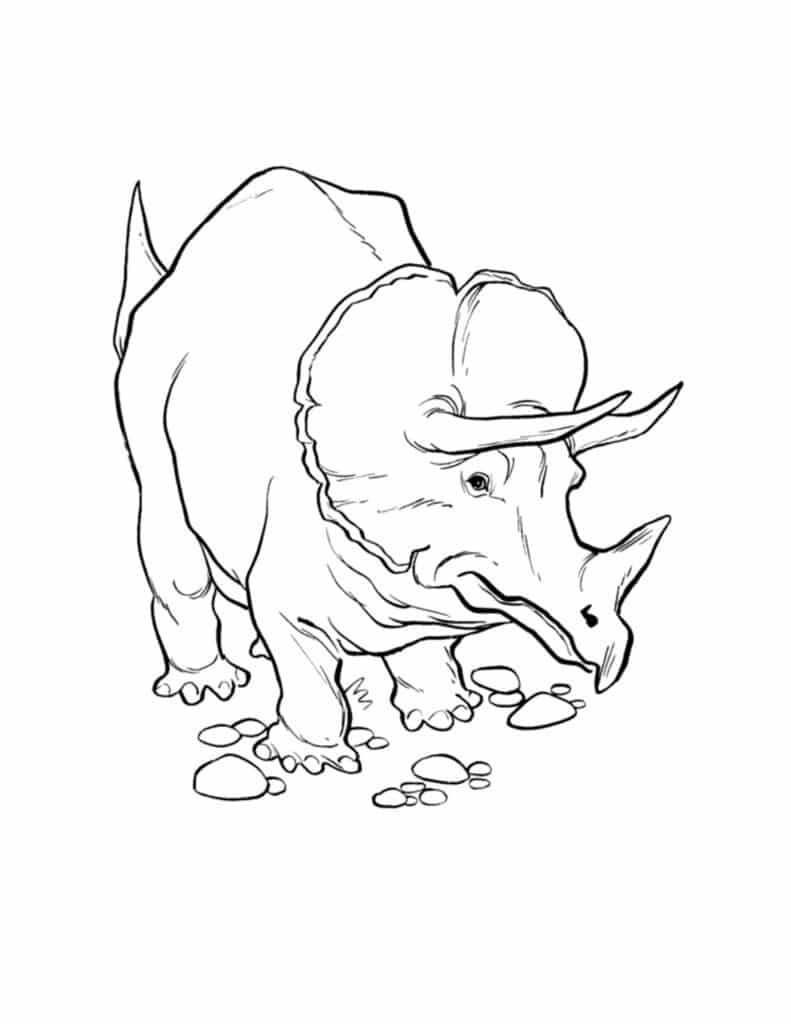 dinosaurus inkleuren tekening