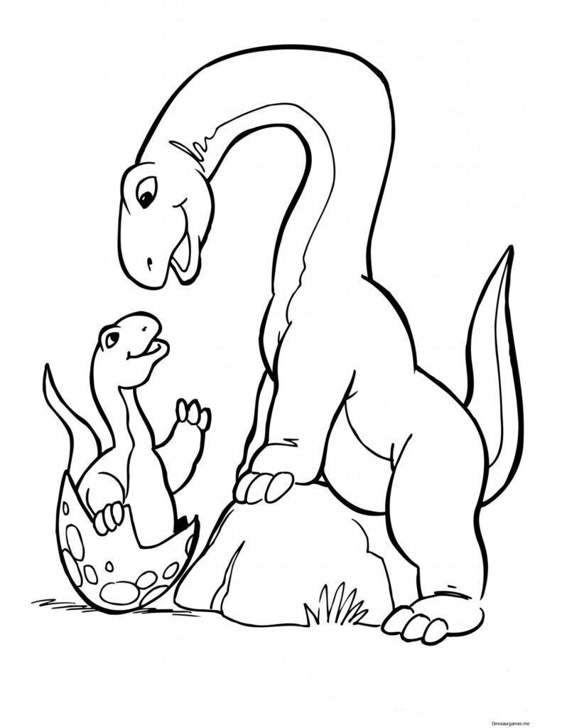 kleurplaten voor kinderen dinosaurus